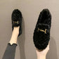 Autumn and Winter Women's Plush Shoes  Plus Velvet Cotton Shoes Short Plush Ankle Boots