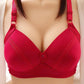 Ladies' Thin Anti-sagging Breast-pumping Bra Non-magnetic No Steel Ring Large Size Sexy Full Cup Simple Bra