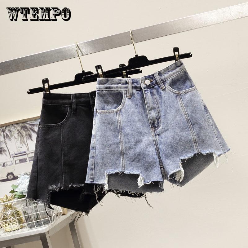 Shorts Vangull Denim Shorts Women Summer Cotton Curling Casual Women Short