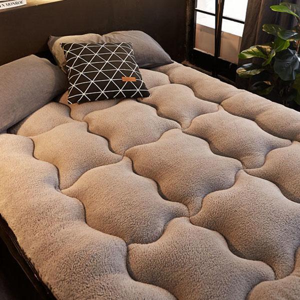 Winter Milk Velvet Mattress Household Sleeping Mat Bed Mattress Mat Double Dormitory Thickening Single Upholstery