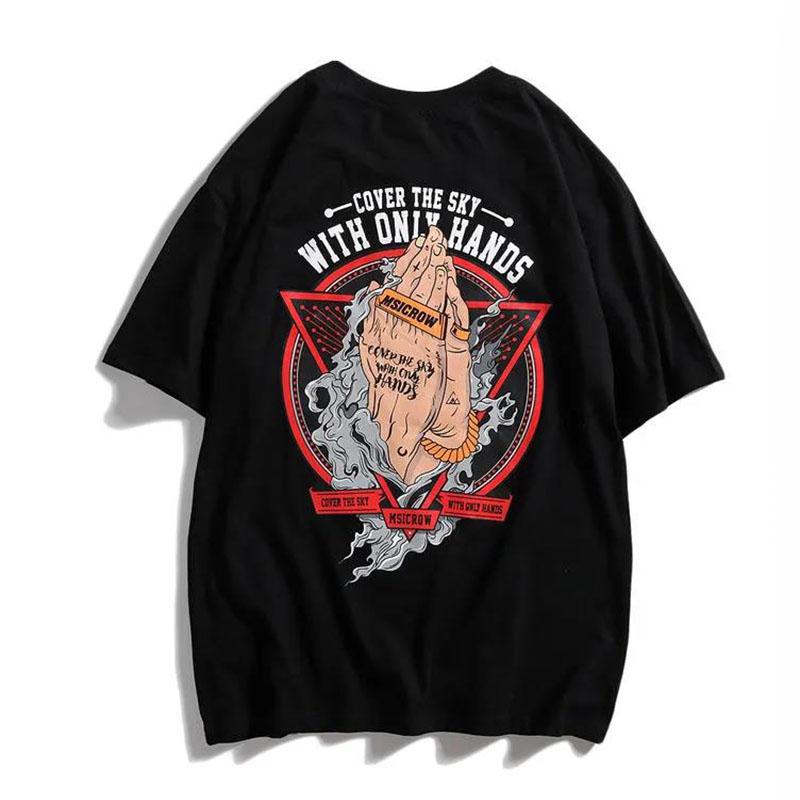 Men High Street T-shirts Oversized O-neck Short Sleeve Casual Shirts Summer Soft Loose Tops Harajuku Trendy Personality Tees