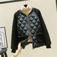 Cotton Jacket Women's Short Korean Version of Loose Lamb-like Wool Stitching Cotton-padded Jacket Small Quilted Jacket Winter Jacket