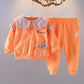 Set of Girls Spring and Autumn Sweater Sports Little Girl Autumn Two Sets