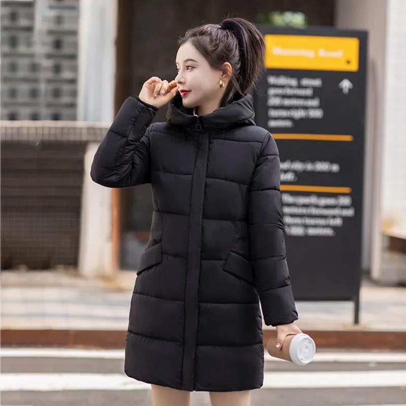 Down Cotton Padded Jacket Women's Winter Long Cotton Padded Jacket Hooded To Keep Warm and Wear Cotton Padded Jacket Women's Jacket