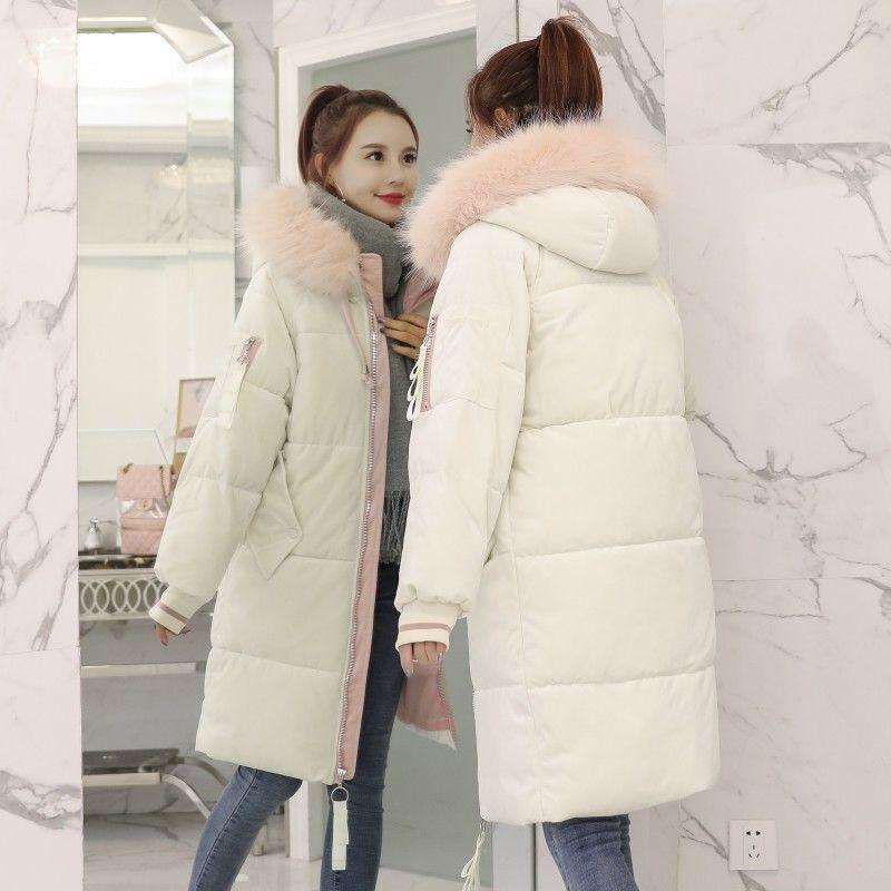 Gold Velvet Women's Cotton Coat Mid-length Student Korean Winter Jacket Fashion Warmth Parka Coat
