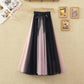 Spring and Summer Thin Two-color Stitching Fairy Tutu Skirt Mid-length Mesh Skirt A-line Small Fragrance Girl