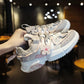 Sakura Sports Shoes Women's Summer Breathable Color Wild Spring   Summer Thick-soled Casual Running Shoes