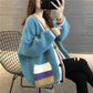 Knitted Cardigan Sweater Fashion Simple Loose Jacket Autumn and Winter Mid-length Women's Top