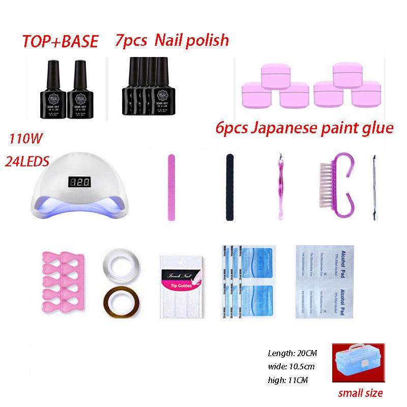 Nail Set UV LED Lamp Dryer Nail Gel Polish Kit Set Gel Nail Polish Nail Art Tool Primer Nail Art Set