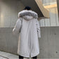 Winter Fur Collar Warm Men's Cotton Coat Large Size Loose Mid-length Parka Coat Hooded Over-the-knee Coat Thick Coat