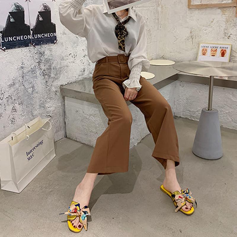 Slippers Women's Outer Wear Summer Tow Bowknot Student Sandals Women's Fashion Casual Wild Women