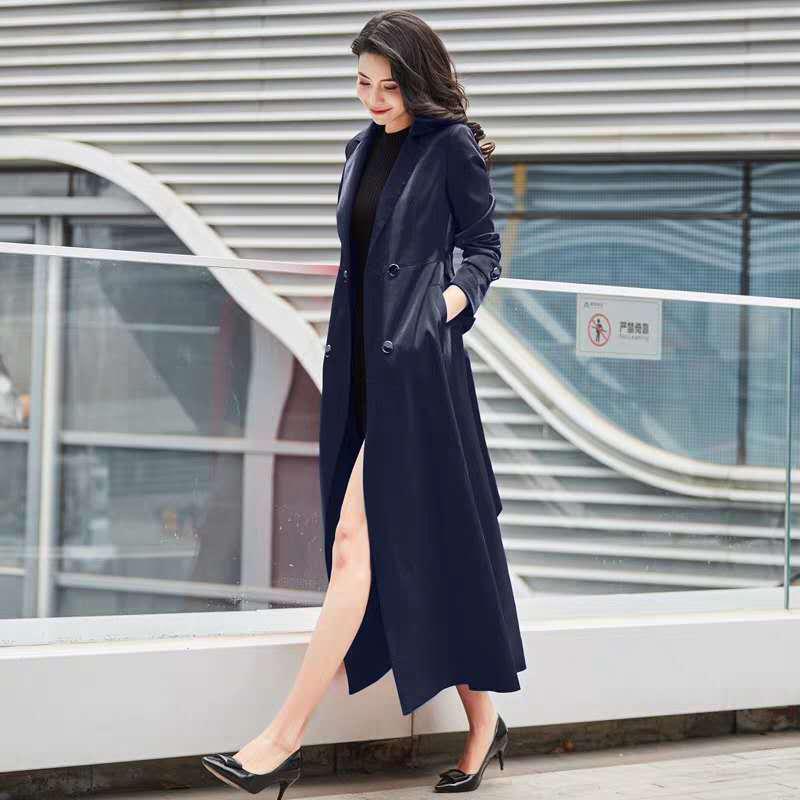 Long-sleeved Windbreaker Trend Wild Woolen Coat Autumn and Winter Large Size Woman's Clothing