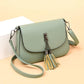 Women's Small Bag Messenger Bag Tassel Shoulder Bag Soft Leather Small Square Bag Handbag Purse