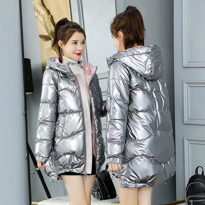 Disposable Cotton Clothes Women's Bright Cotton Coat Women's Short Winter Loose and Colorful Hooded Down Cotton Warm Thick Coat