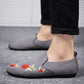 Peas shoes men's handsome wild personality lazy shoes one pedal social tide shoes red Deodorant