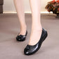 First Layer Cowhide Women Shoes Flat Mother Shoes Large Size Single Shoes Women Leather Peas Shoes Women Soft Soles