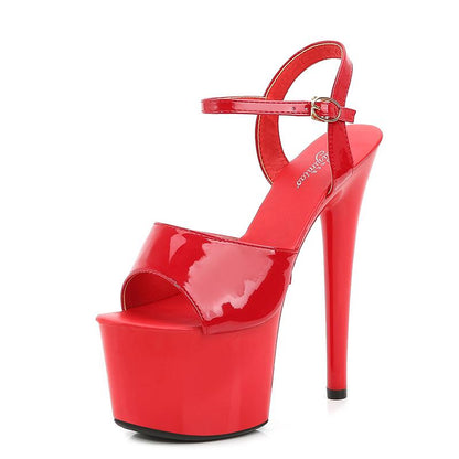 Color Pole Dance Shoes Stripper High Heels Women Sexy Show Shoes Sandals Party Club 16CM Platform High-heeled Shoes Wedding