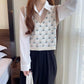 Women's Vest Layered Loose V-neck Sleeveless Knitted Autumn and Winter Short Sweater