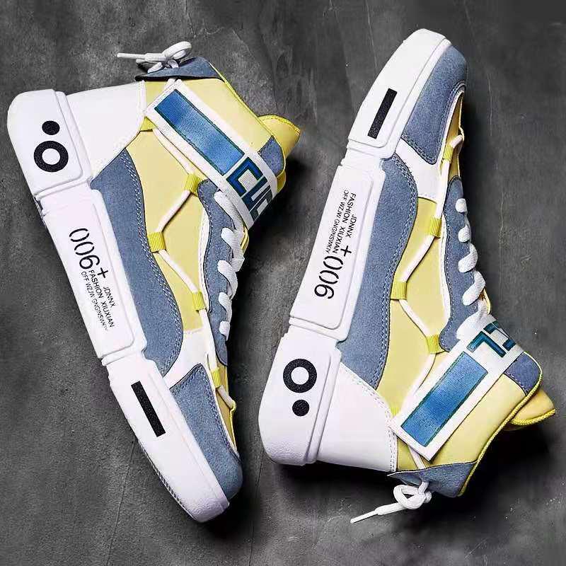 Wild running sports shoes trend large size men's shoes board shoes men's high-top shoes trend