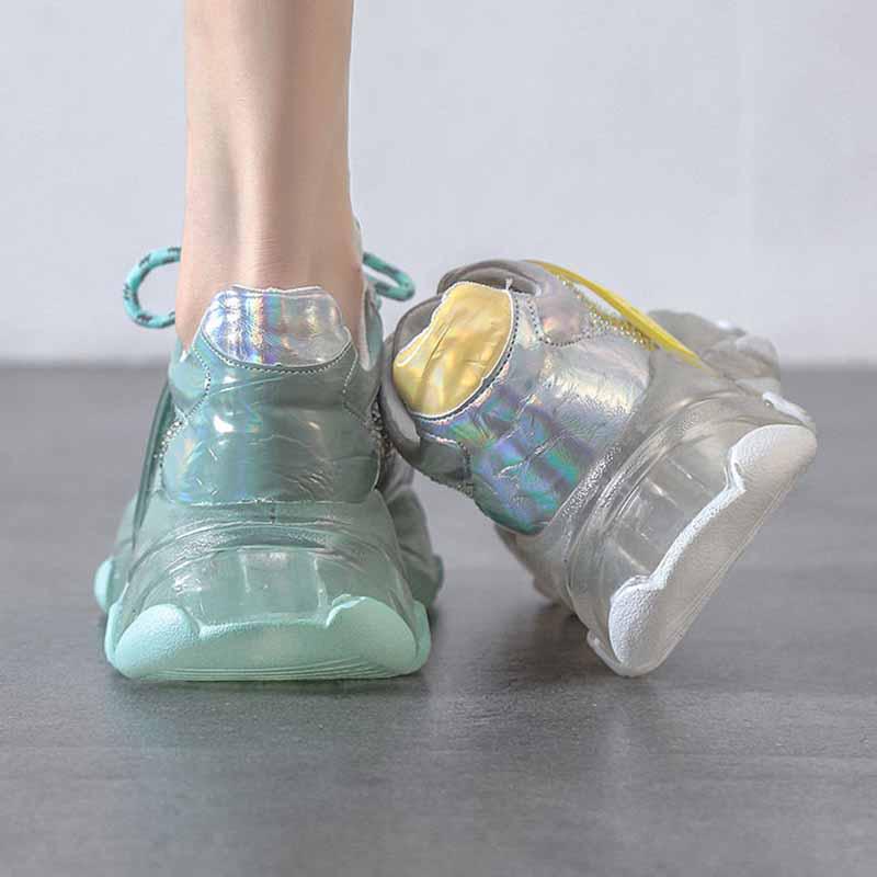 Plus Size 35-40 Summer Women Mesh Sneakers Students Breathable Running Basketball Shoes Shockproof Non-slip Jelly Skate Shoes