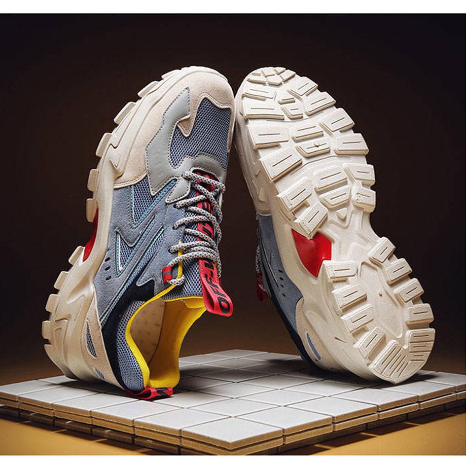 Clunky Shoes for Men Lace Up Thick Sneakers Increase High Anti-slip Casual Sports Shoes for Lovers