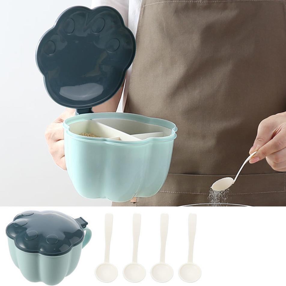 Creative Integrated Multi-grid Seasoning Box Household Kitchen Storage Seasoning Box Salt Shaker Seasoning Jar