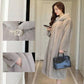 Faux Fur Coat Winter Ladies Mink Velvet Coat Mid-length Hooded Plus Velvet Thick Fashion Warm Fur Coat