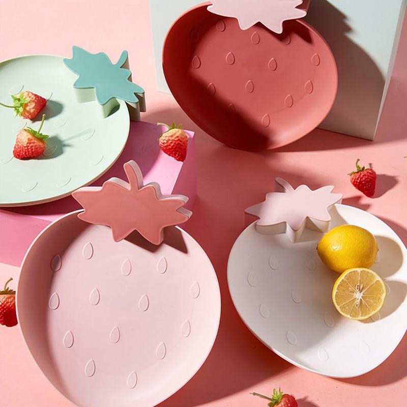 Net Celebrity Fruit Plate Home Living Room Coffee Table Creative Plate Snack Plate Girl Heart Cute Storage Box Plastic Plate