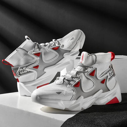 Original Retro Basketball Shoes for Men Air Shock Outdoor Trainers Light Sneakers Young Teenagers High Boots Basket