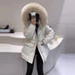 Down Jacket Women Short Big Fur Collar Korean Loose Thick White Duck Down Winter Coat