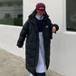 Down Jacket Winter Ladies Fashion Korean Thick Warmth In The Long Section Over The Knee Large Size Cotton Jacket