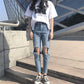 Women High Waist Skinny Jeans Slim Stretch Jeans Plus Size Pencil Denim Pants Lady
