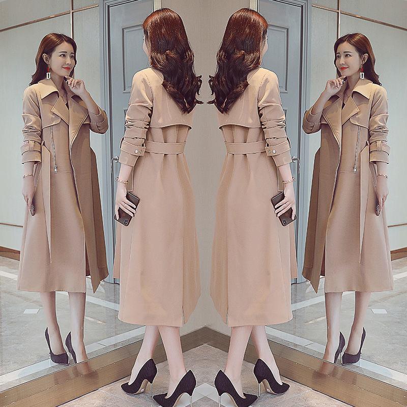 Fashion Sexy Slim Quality Wool Windbreaker Winter Waist Mid-length Thickened Female Plus Size Jacket