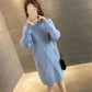 Sexy Slim Sweater Dress Women Female Bodycon Warm Dress Long Sleeve Robe Basic Knitted Dress