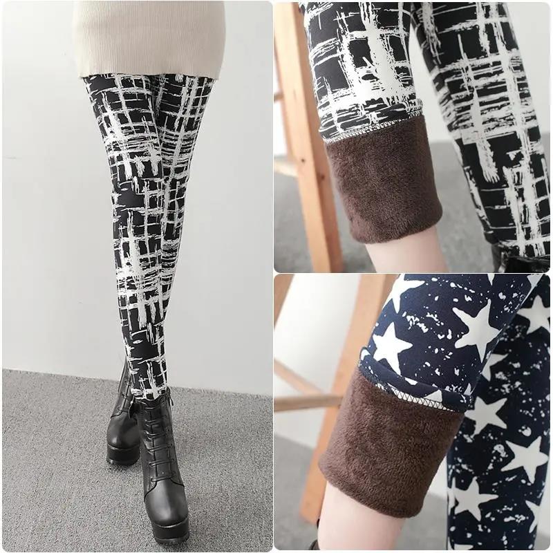 High-waist Korean Leggings Ladies Outer Wear Trousers Tight-fitting Winter Thick and Velvet Warm Winter Women's Pants
