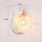 Luxury peacock crystal wall lamp Nordic bedroom bedside living room TV background led wall lamp