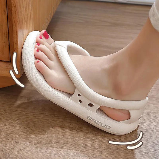 Flip-flops Summer Women's Thick-soled Outdoor Wear Slippers Non-slip Sandals Clip-on Beach Sandals Men's Couple Shoes