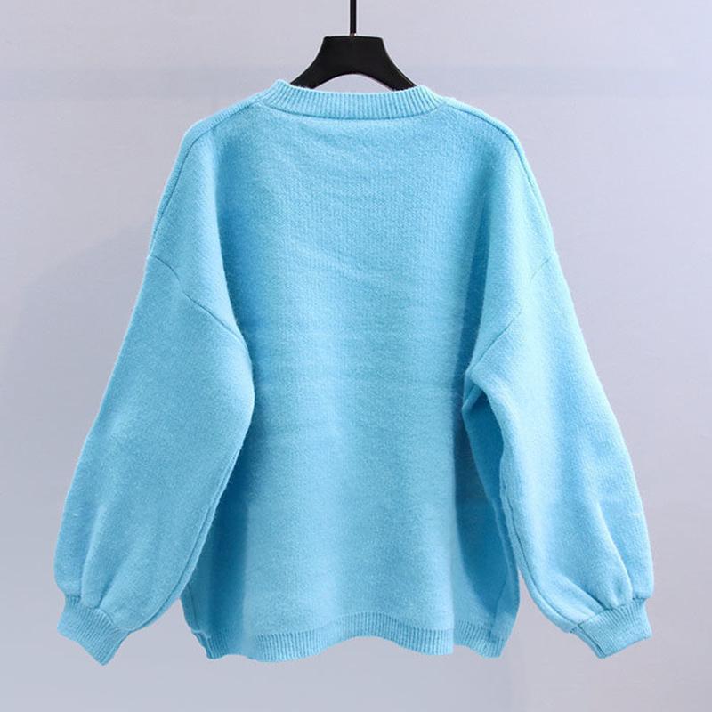 Women's Knitted Thicken Pullovers Sweater Autumn Winter Oversize Sweater Women Long Sleeve Casual Solid Sweaters Female