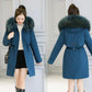 Pai Overcome The Padded Coat Women's Mid-length Plus Size Thick Warmth-keeping Slim-fitting Cotton-padded Jacket Plus Velvet Windshield Cotton Jacket