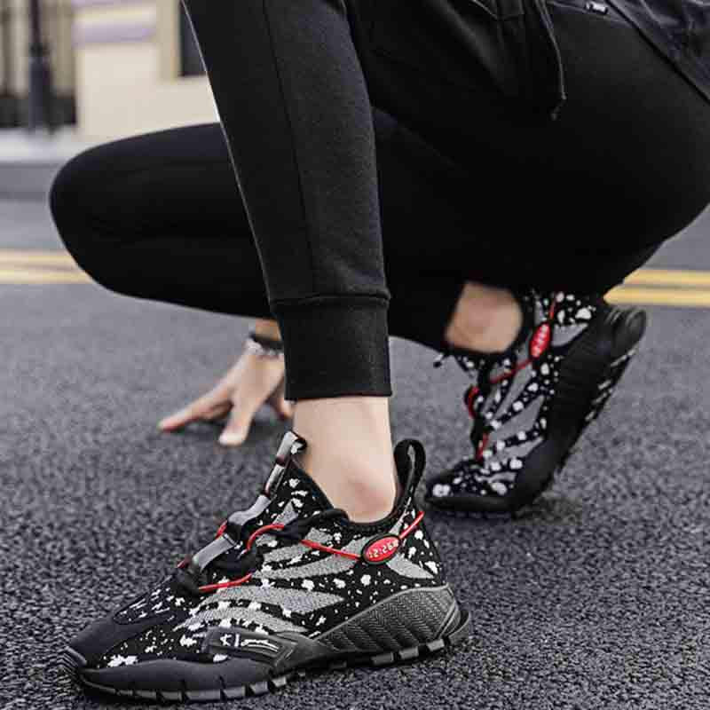 Plus Size 39-44 Men Sneakers Low-top Mesh Running Basketball Shoeses Outdoor Non-slip Sports Shoes Shockproof Shoes