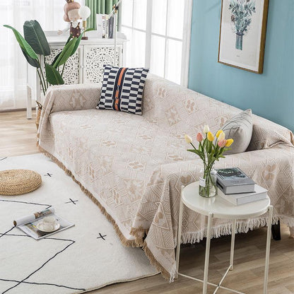 The Sofa Blanket Can Be Used on Both Sides of The Nordic Style Sofa Towel Sofa Cover Four Seasons Universal Sofa Cushion Dust Cloth