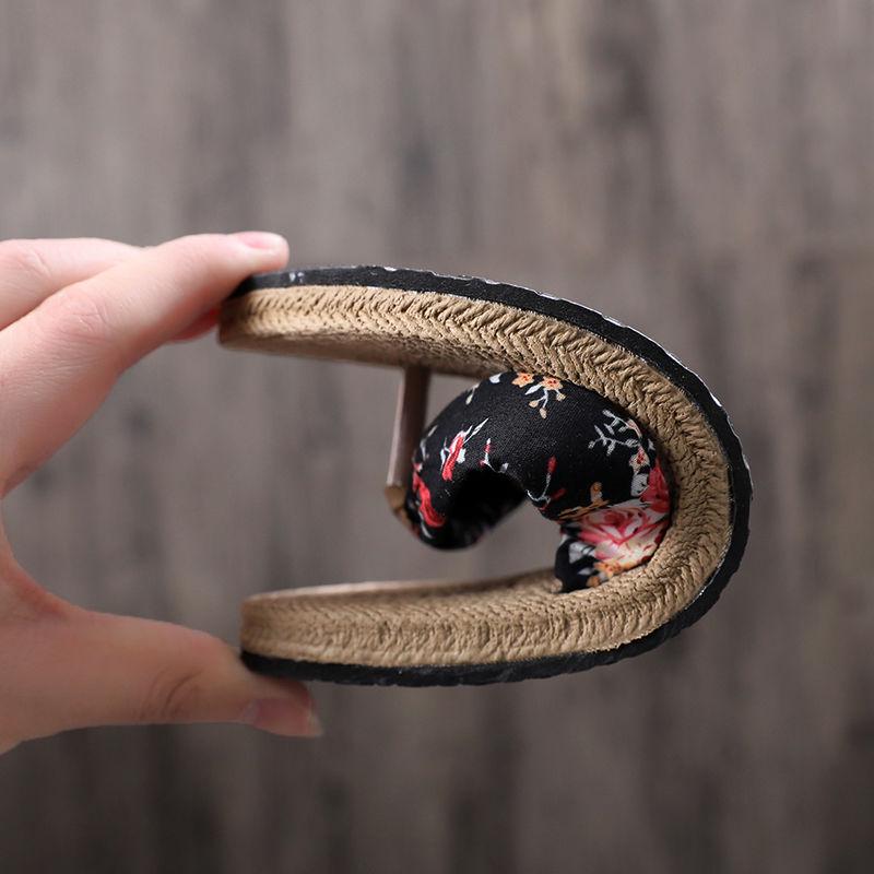 Women Shoes Summer Bohemia Floral Beach Sandals Wedge Platform Thongs Slippers Flip Flops for Women Platform Slippers
