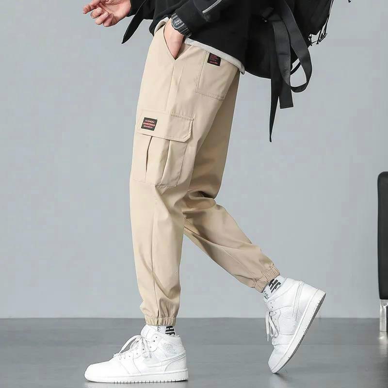 Spring and Summer Overalls, Men's Casual Pants, Loose, Large-size Beamed Feet, Student's All-match Trousers Tide
