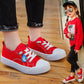 Children's Canvas Shoes Running Shoes for Boys and Girls Velcro Sneakers Student Board Shoes