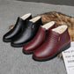 Thicken Middle-aged and Elderly Cotton Shoes Female Winter Mom Shoes Plush Fleece Warm Booties Comfortable Shoes with Non-slip Soft Sole