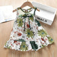 Girls A-line Sleeveless Dress Summer Baby Skirt Little Girl Children's Clothing Super Cute Green Fairy Tale Princess Dress