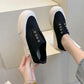 Women's Big Toe Canvas Shoes Summer Thin One-step Houndstooth Single Shoe Sneakers
