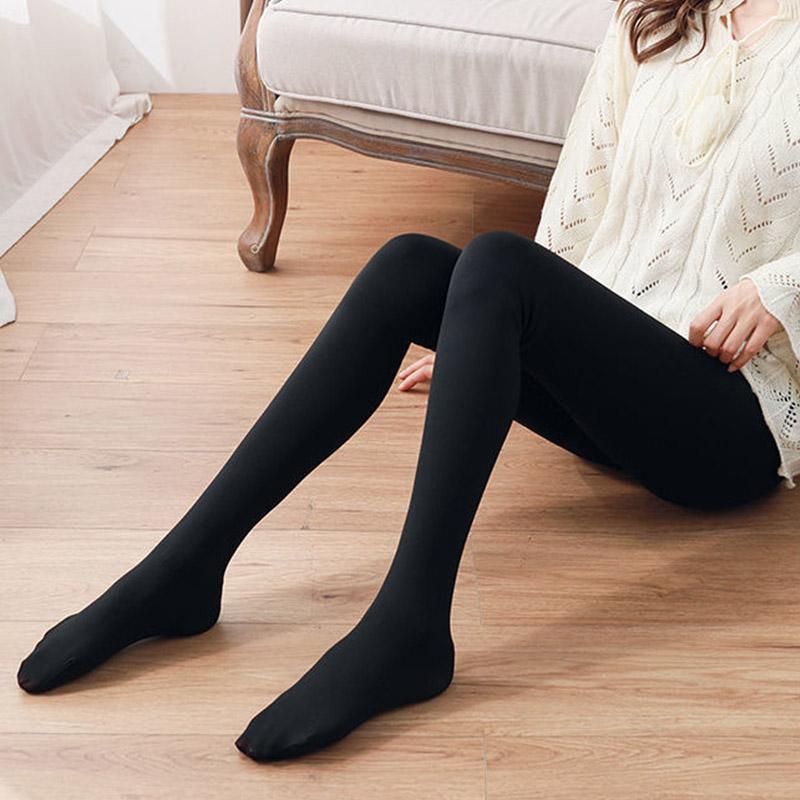 Leggings Stockings Thick and Velvet Women's Winter Bottoming One-piece Cold-proof Warmth Anti-hook Silk Pantyhose One Size Light-leg Artifact