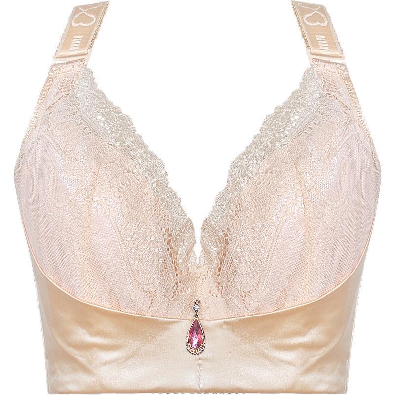 Large Size Thin Bra Fat Lady 100KG Gathered Breasts To Prevent Sagging and Support Underwear