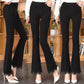 Autumn and Winter Thick Lace Flared Leggings Women's Stretch Outer Wear Plus Velvet Thick Slim Nine-point Mother Trousers